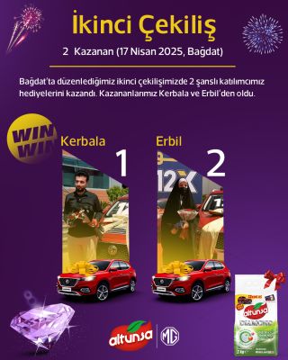 Second Raffle – 2 Winners (April 17, 2025, Baghdad)